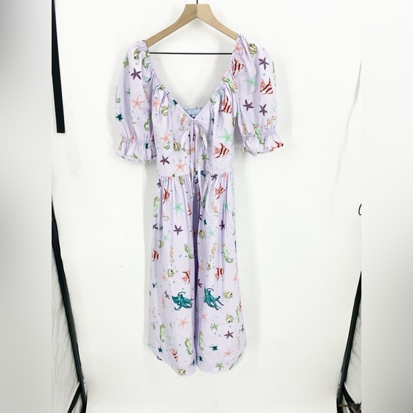 Hill House Ophelia Dress in Sea Creatures Sz S - Picture 4 of 6
